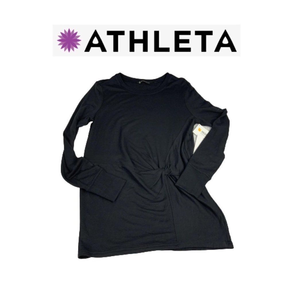 NWT Athleta Clarity Black Sweatshirt. Sz XS
